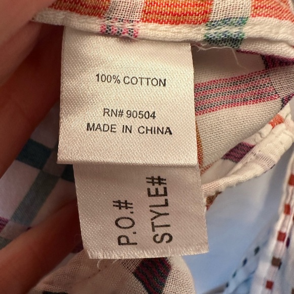 Carbon2Cobalt Shirt Mens M California Button Up Geometric Square White Check - Picture 3 of 8